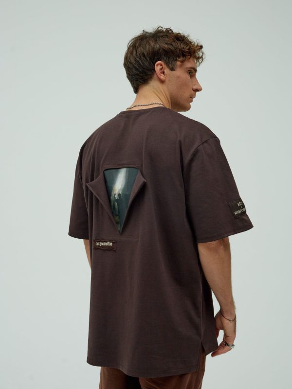 Unisex T-shirt from charity collection Let Yourself Be/Дозволь собі бути.<span> - </span>BROWN