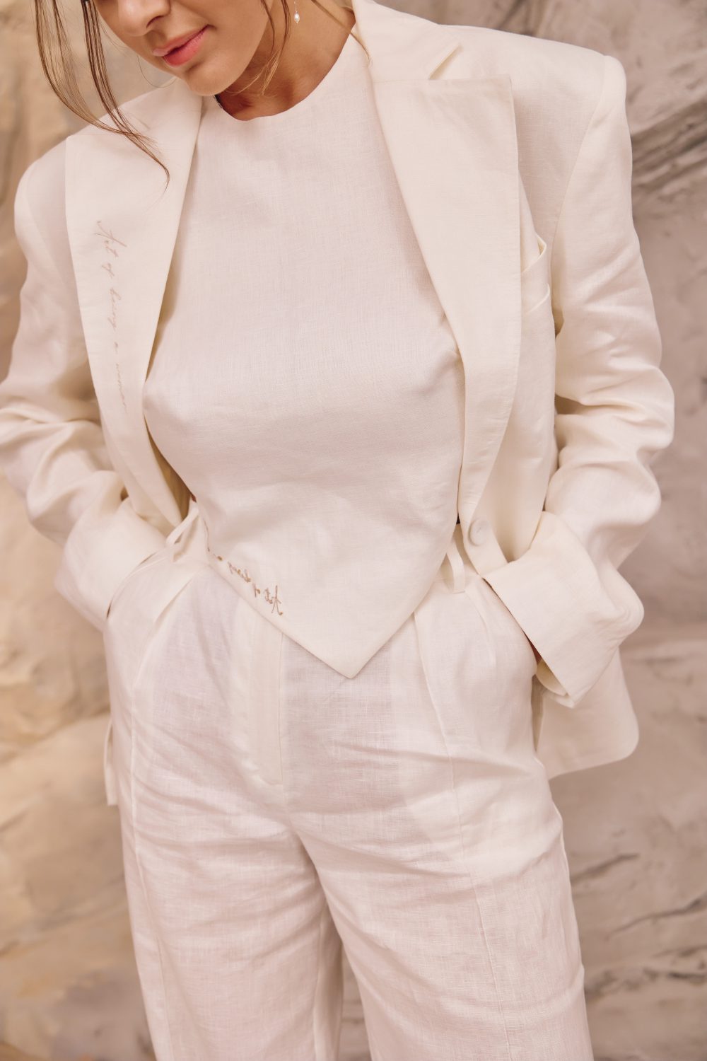 Linen top with embroidery Art of being a woman - Image 5