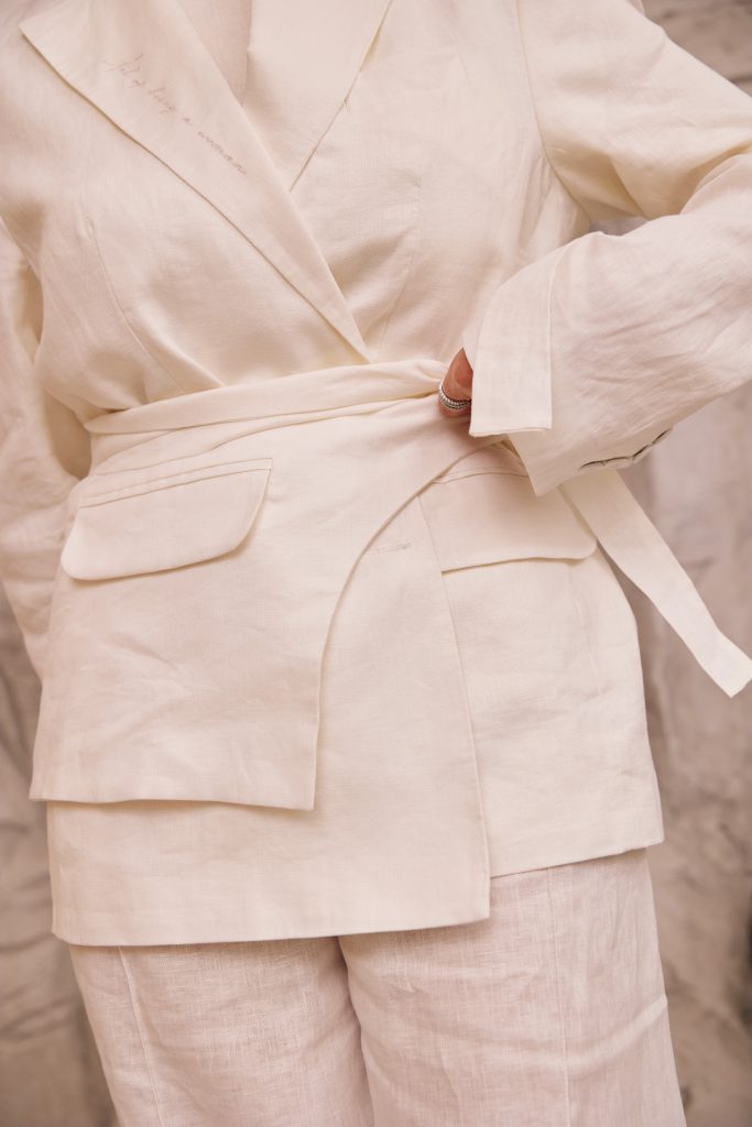 Linen peplum