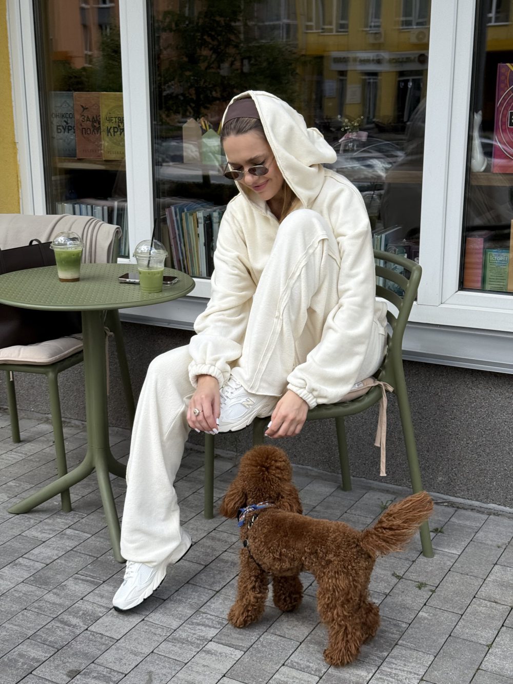 velour oversized jacket milky - Image 5