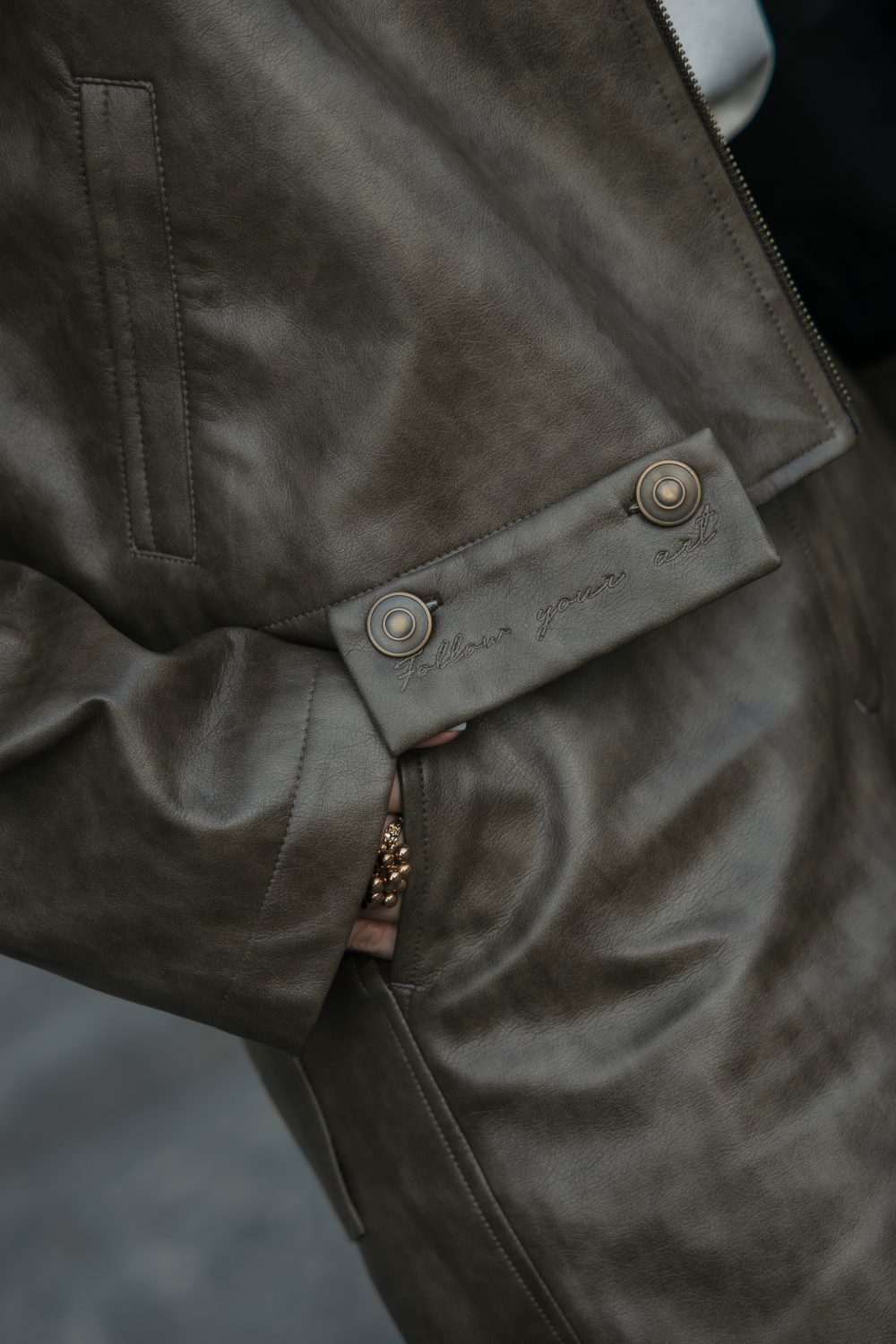 Follow your Art Eco-Leather Jacket - Зображення 3