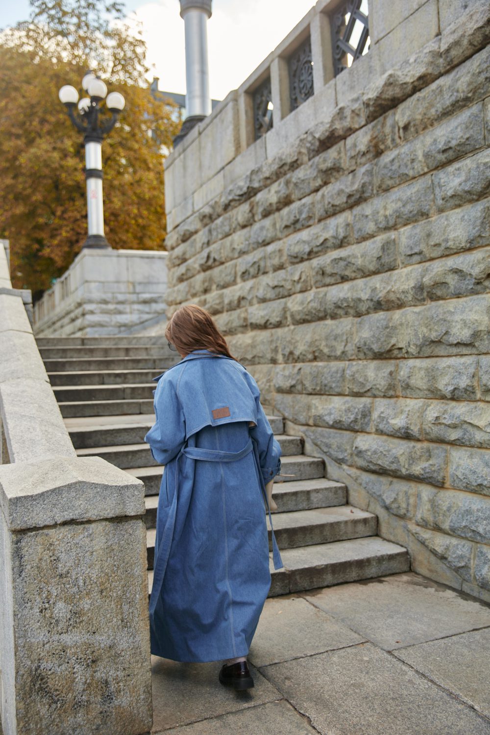 Follow your ART Denim Trench Coat - Image 12