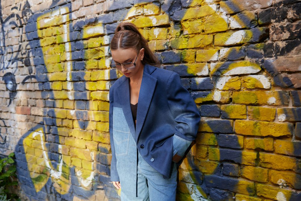 Follow your ART Oversized Mixed-Fabric Blazer - Зображення 9