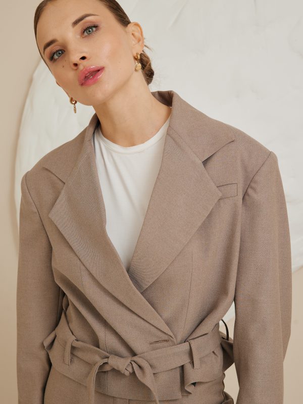 Cropped jacket / trench New Era of Me vintage beige