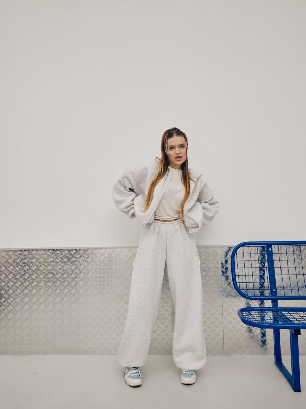 Melange Accent Detail Pants New Era of Me