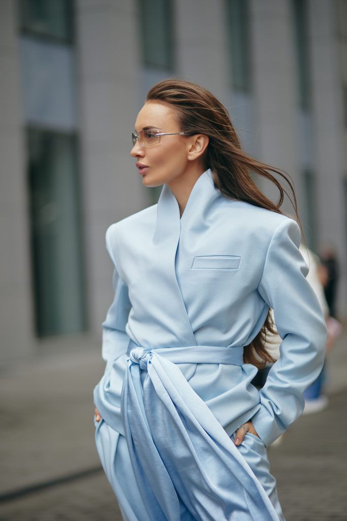 Veil jacket light blue