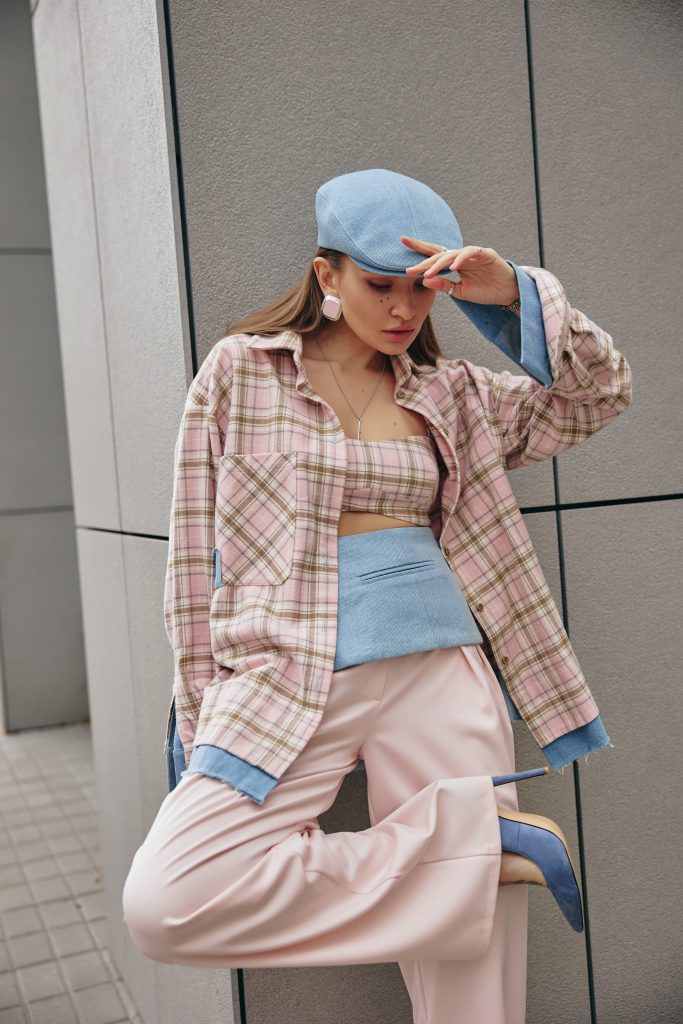 Checkered Shirt Pink