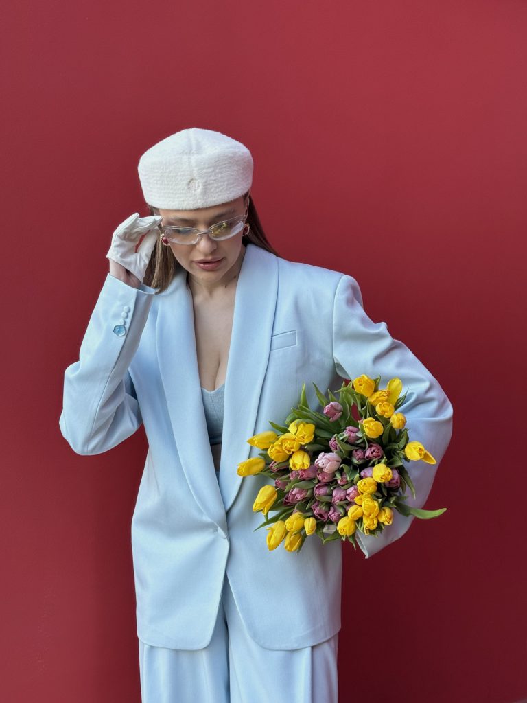 Veil jacket light blue