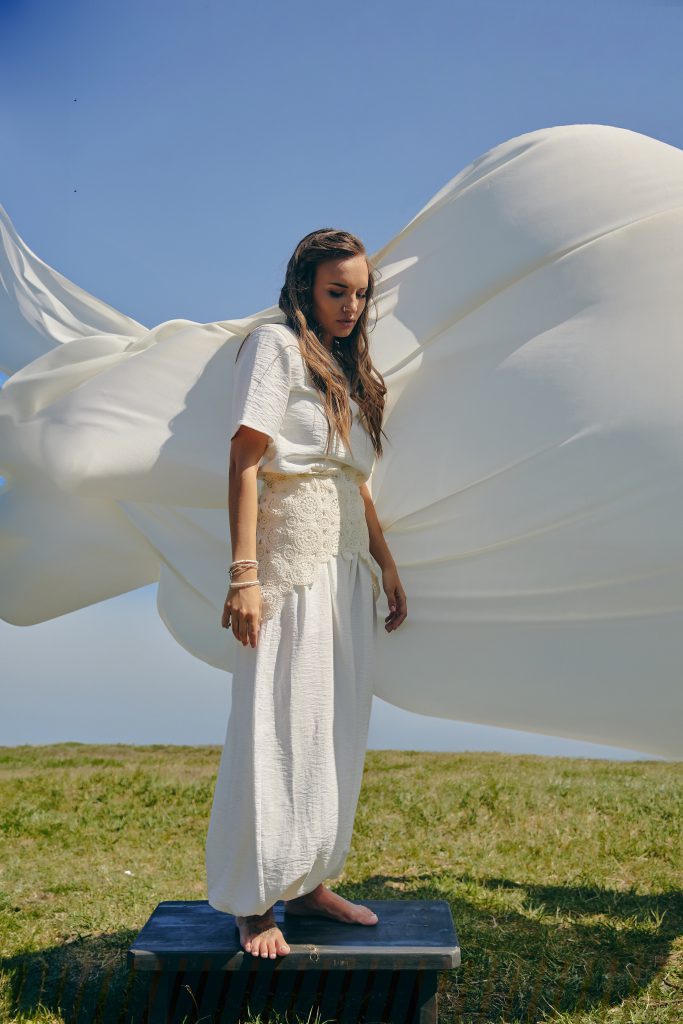 Linen pants “All that lives, lives in her”