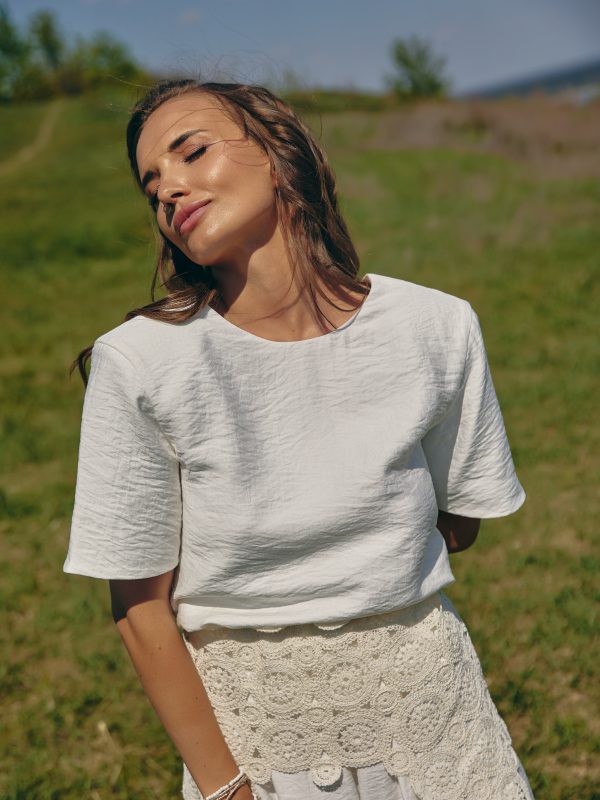 Linen Blouse “All that lives, lives in her”