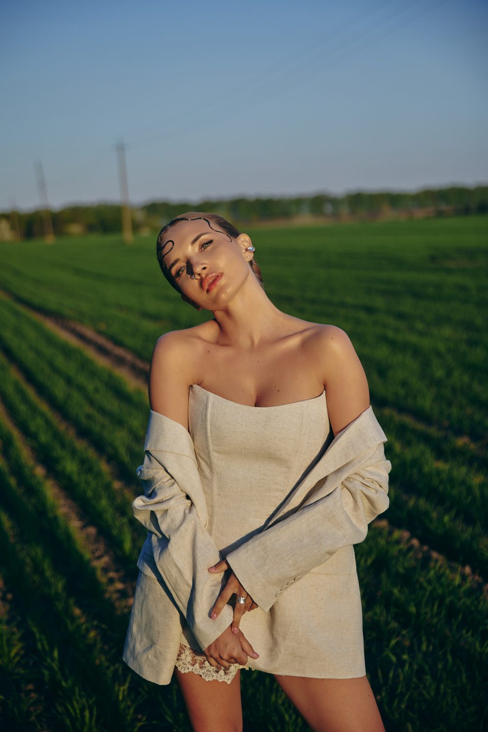 Linen jacket Wild as fire beige – ARTI